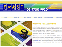 Tablet Screenshot of faastprint.com.au